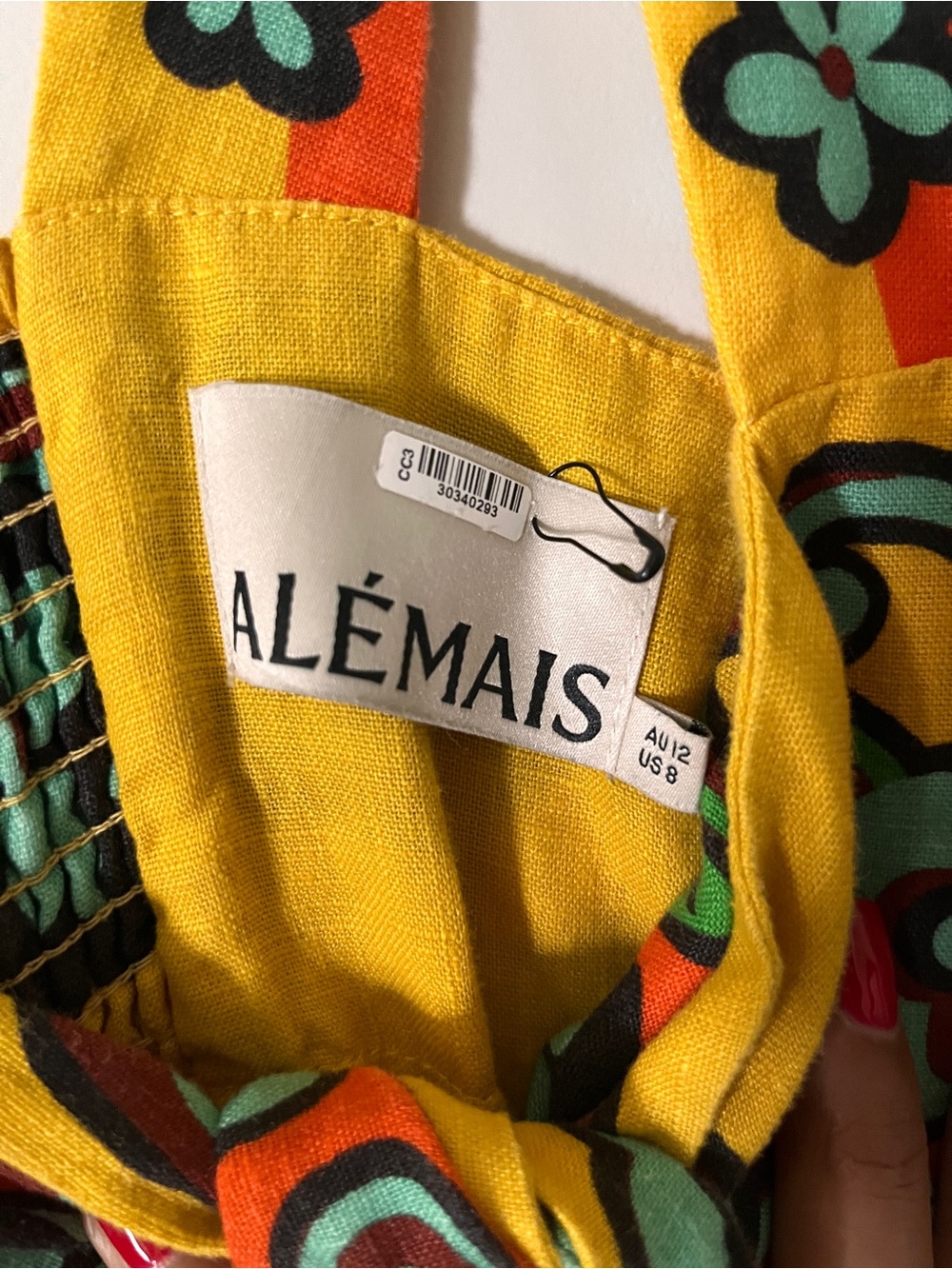 Alemais Yellow Floral Maxi Dress with Green and Orange Accents - Picture 3 of 5